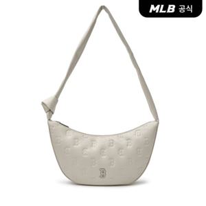 [MLB공식] 클래식 모노그램 크랙 엠보 크로스백 BOS (White)