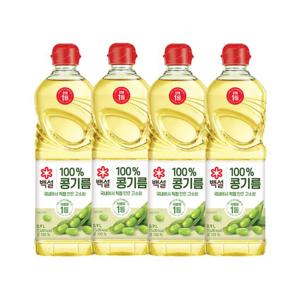 백설 콩기름 900ml x4개