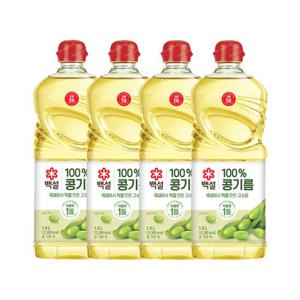 백설 콩기름 1.5L x4개