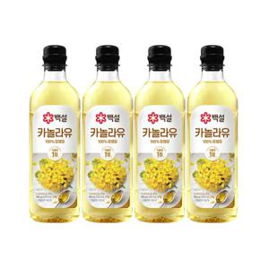 백설 카놀라유 900ml x4개