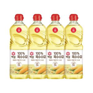 백설 옥수수유 900ml x4개