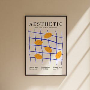 [모던하우스] 홈갤러리 Abstract Poster Blue Grid A2