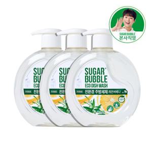 슈가버블 친 환경 주방세제 레몬버베나 용기 750ml x 3개