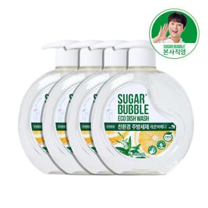 슈가버블 친 환경 주방세제 레몬버베나 용기 750ml x 4개