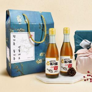 [명절선물상자][김선교장인]통들깨 100% 들기름 300ml 2병