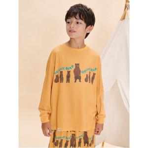 [24FW 30%][빈폴키즈][Print Bakery]아트웍 티셔츠 세트 잠옷 옐로우(BI4941U19E)