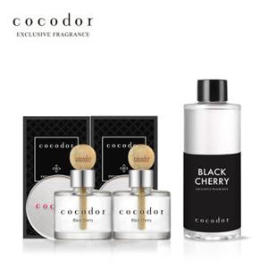 코코도르 차량용 우드볼 디퓨저 50ml X 2개 + 리필액 200ml