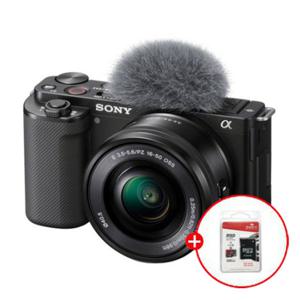 SONY [32G메모리 증정][정품]SONY 브이로그 카메라 ZV-E10 렌즈KIT[블랙][본체+16~50mm 파워 줌렌즈]