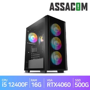 아싸컴 아싸컴 인텔 12400F/4060 조립PC 게이밍컴퓨터 조립컴퓨터 본체 게임용 게이밍PC 배그 팰월드 데스크탑