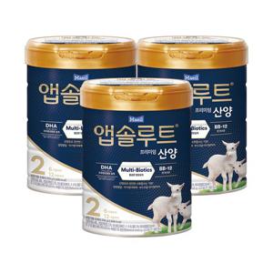 [24년 리뉴얼] 앱솔루트 프리미엄 산양 750g 2단계(6~12개월) 3캔