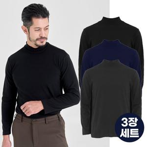 ★텐텐★[1+1+1]  남성 포근한 하프넥 목폴라 스판 티셔츠