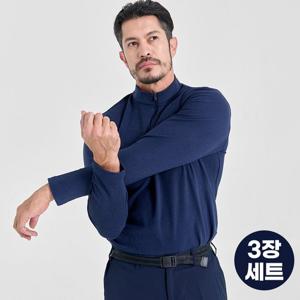 ★텐텐★[1+1+1] 남성 잔골지 스판UP 하프넥 보온 티셔츠