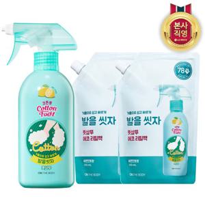 [혼합구성]온더바디 코튼풋 발을씻자 풋샴푸 385ml 1개 + 리필 500ml 2개 (레몬/자몽/쿨링 택1)