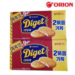 오리온 다이제 오리지널 9p 2번들(351gx2)x2