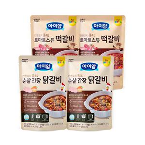 아이얌 간편요리 홈쿡 반찬 2+2 세트(닭갈비2+떡갈비2 /총4팩)