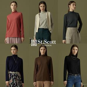 [St.Scott] 세인트 23FW 모달 피치 기모 모크넥 티셔츠 6종