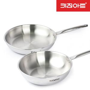 키친아트 썸 통오중(5PLY) 스텐후라이팬/궁중팬 2종세트