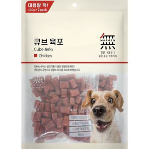 [바우와우]무마진 큐브 육포 치킨800g(400gx2팩)