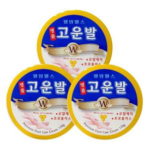 웰빙헬스 명품 고운발 110g x 3개 풋크림 뒷꿈치 각질 (WC37D5F)