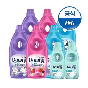 [10%할인+10%적립]다우니 초고농축 섬유유연제 탈취파워 섬유유연제 1L 6개 + 섬유유연제 200ml 2개 증정