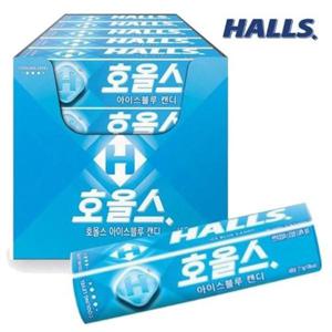 [땡큐온]HALLS 호올스 아이스블루 캔디 27.9g 20개입