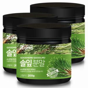 [조은약초]프리미엄 솔잎가루 200g x 3통 구성 ( 총 600g )