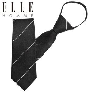 갤러리아_[ELLE HOMME] 엘르옴므 실크 지퍼/자동 넥타이-펜슬 블랙 7cm