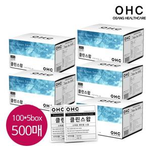 OHC 클린스왑 일회용 알콜솜(알콜 스왑)소독용 알콜 5box(500매)