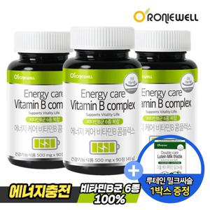 [로니웰] 에너지케어 비타민B 콤플렉스 500mg 90정 x 3개 (총 9개월분)