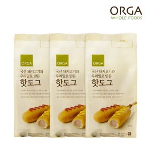 [올가] ORGA 우리밀 핫도그(75g x 5개입) x 3봉