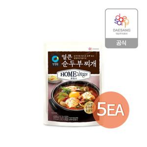 청정원 호밍스 얼큰순두부찌개 450g x 5개