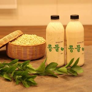 [자연맛남] 맷돌로 만든 100% 진한 우뭇 콩물 1000ml x 2통