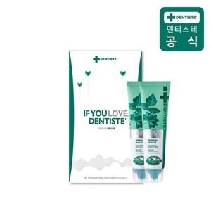 [덴티스테 치약] 2P 선물세트 (뉴플러스화이트 100g) + 쇼핑백