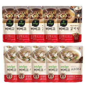 비비고 갈비탕 400g x 5팩 + 소고기무국 500g x 5팩