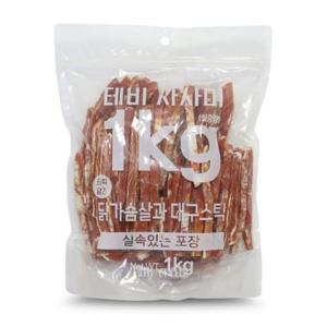 애완용품 테비사사미 실속포장 1kg 닭가슴살과대구스틱