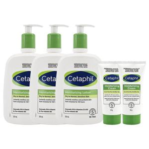 [세타필][Cetaphil] 세타필 모이스춰 라이징 로션 대용량 591ml 3개+크림 50g 2개