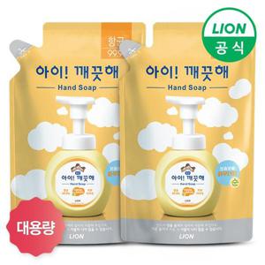 [라이온]아이깨끗해 대용량 리필 450ml x 2개