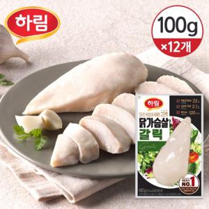 [냉장] 하림 닭가슴살 갈릭 100g×12개