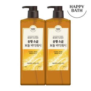 해피바스 유황 소금 보들 바디워시 600g 2입