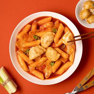 [효뽀끼] 초간편 쌀떡볶이(어묵,만두포함)2인분 2팩