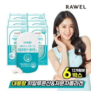 [5+1]로엘 타블랩 히알루론산 저분자 피쉬 콜라겐정 6통(12개월분), 500mg x 60정