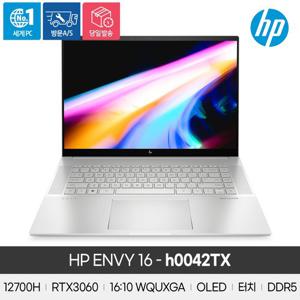 HP ENVY 16-h0042tx 터치 노트북/i7/16GB/512GB/RTX3060/OLED터치/실버/win11