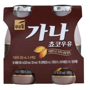 푸르밀 가나 초코우유 225ML*4