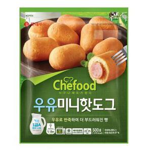 롯데 쉐푸드 우유미니핫도그 (500G)