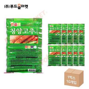 도나우캠핑 청양고추소시지 1kg /냉동 한박스 (1kg x 10ea)-아이스박스무료