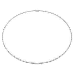 Eternity Tennis 네크리스, 랩 그로운 다이아몬드 3ct tw, 라운드 쉐입, 18K 화이트 골드