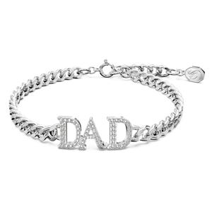 Father's Day - Dad 브레이슬릿, 화이트, 로듐 플래팅
