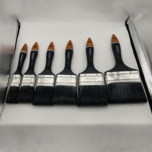 TEMU 6pcs 페인트 브러쉬 세트, 새시 브러쉬, 소프트 테이퍼 필라멘트, 벽, 캐비닛 및 울타리용 목재 얼룩 브러쉬, 모든 페인트와 함께 사용하는 페인트 브러쉬, 페인팅 또는 왁싱용 천연 강모 브러쉬, 가정 장식, DIY 예술 공예, 다기능 브러쉬