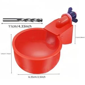 TEMU 16피스 닭, 오리 및 새 자동 급수기-파운드 드릴 및 홀더가 있는 가금류 자동 급식기-자동 급수-꽉 차면 자동 중지