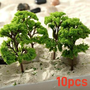 TEMU 10pcs 12cm 모델 나무 기차 철도 전쟁 게임 디오라마 정원